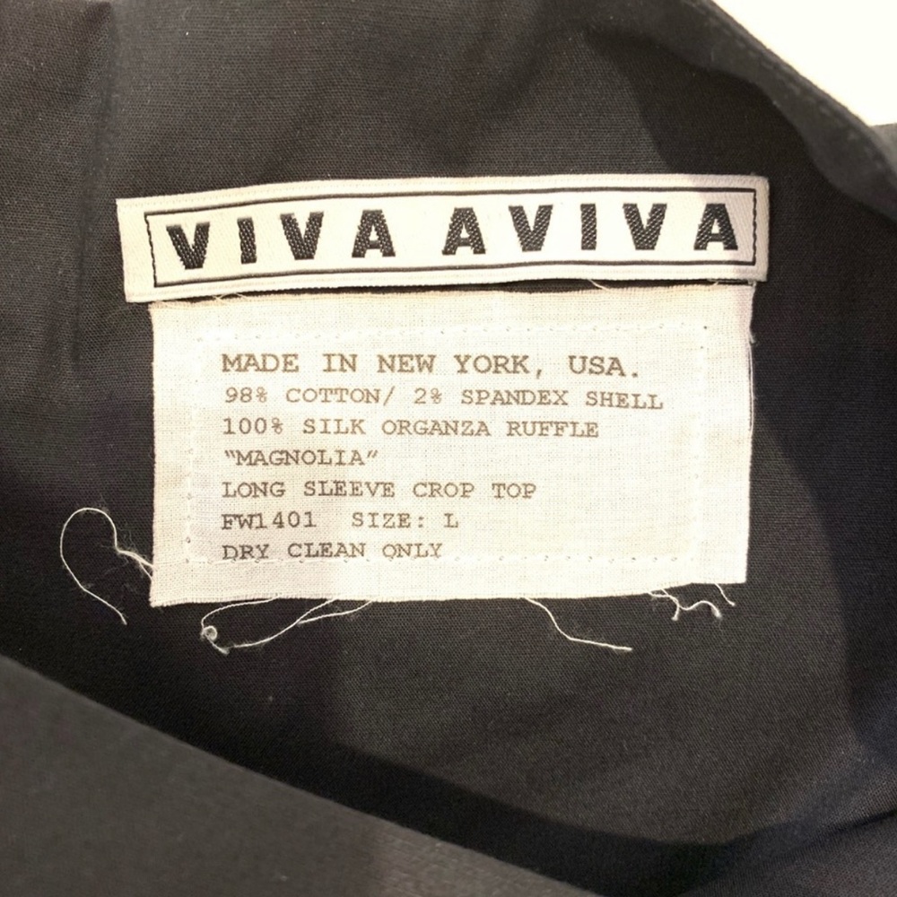 VIVA AVIVA Ruffle Crop Top Sz L - Picture 2 of 3